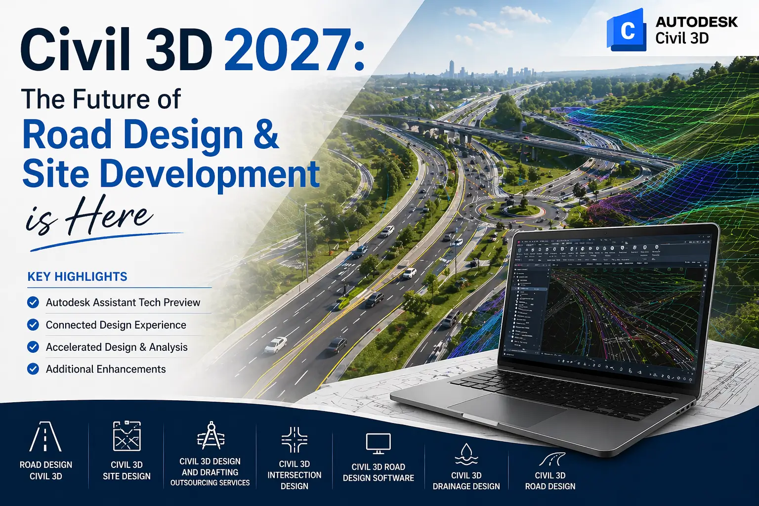 Civil 3D 2027 for Engineers, Faster Road, Drainage & Intersection Design