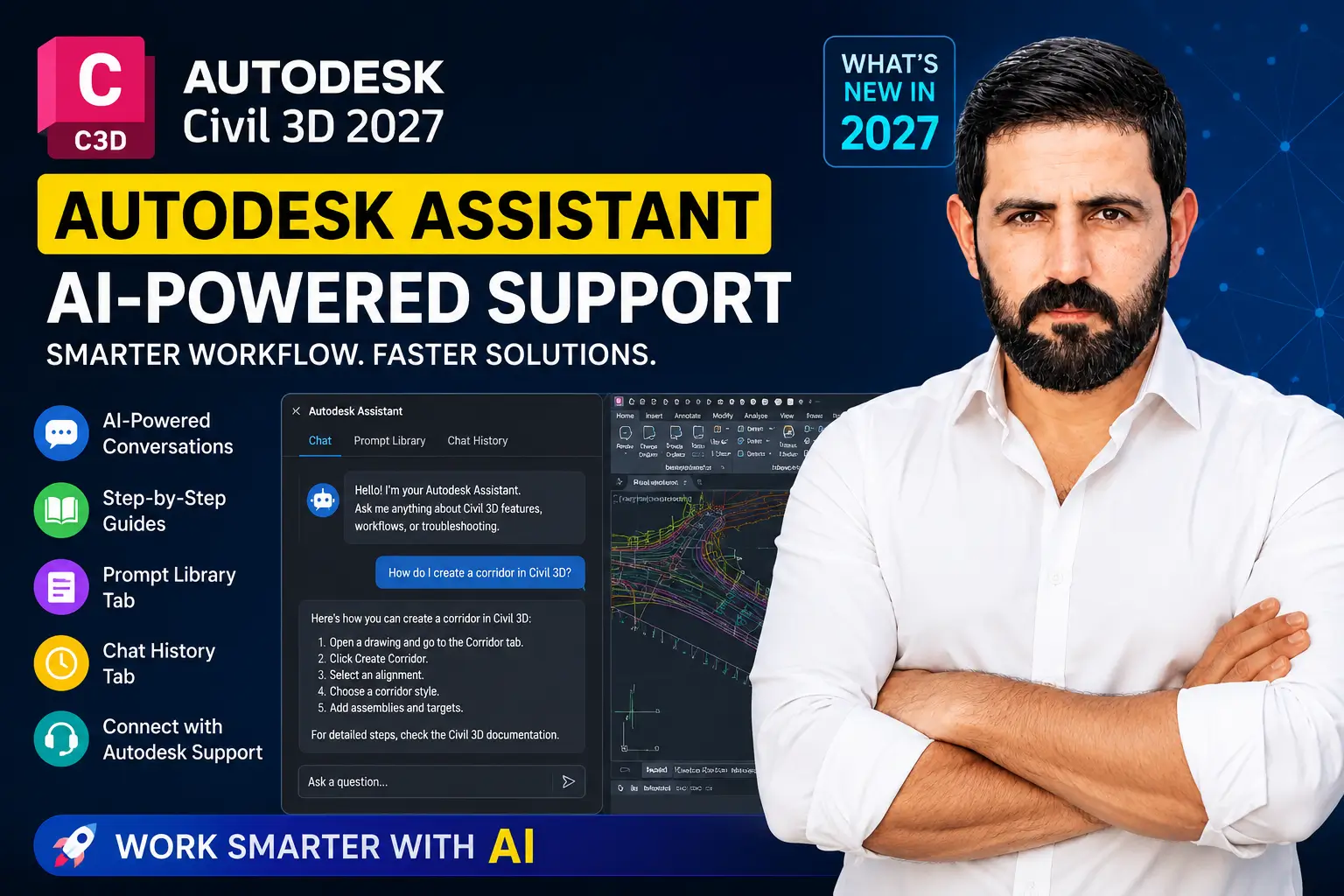 what is autodesk assistant in civil 3d 2026-2027