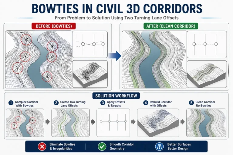 Bowties in Civil 3D Corridors