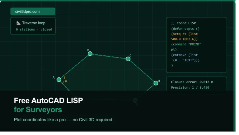 Free AutoCAD LISP for Surveyors