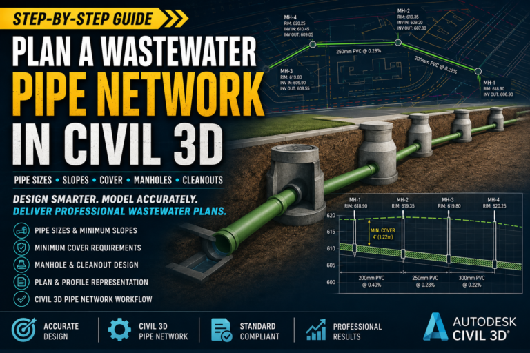 Planning a Wastewater Pipe Network in Civil 3D: A Complete Guide