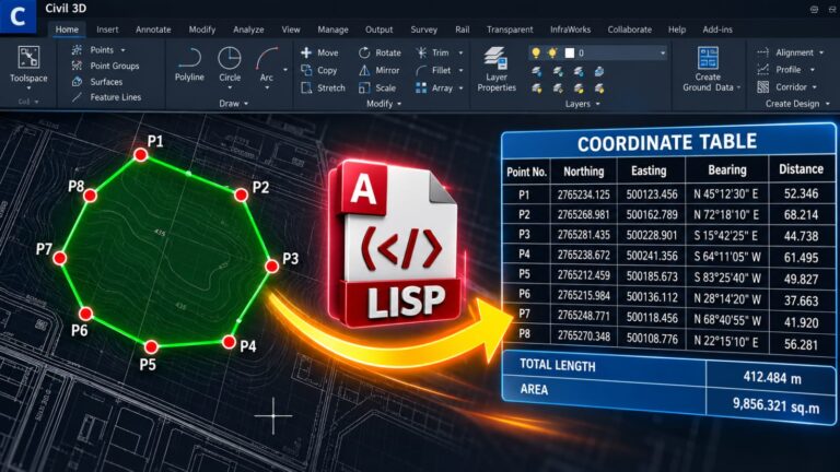 Create Points & Coordinate Table Using LISP in Civil 3D